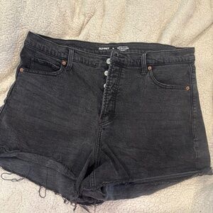 Old Navy- Ski Hi Black Denim Shorts